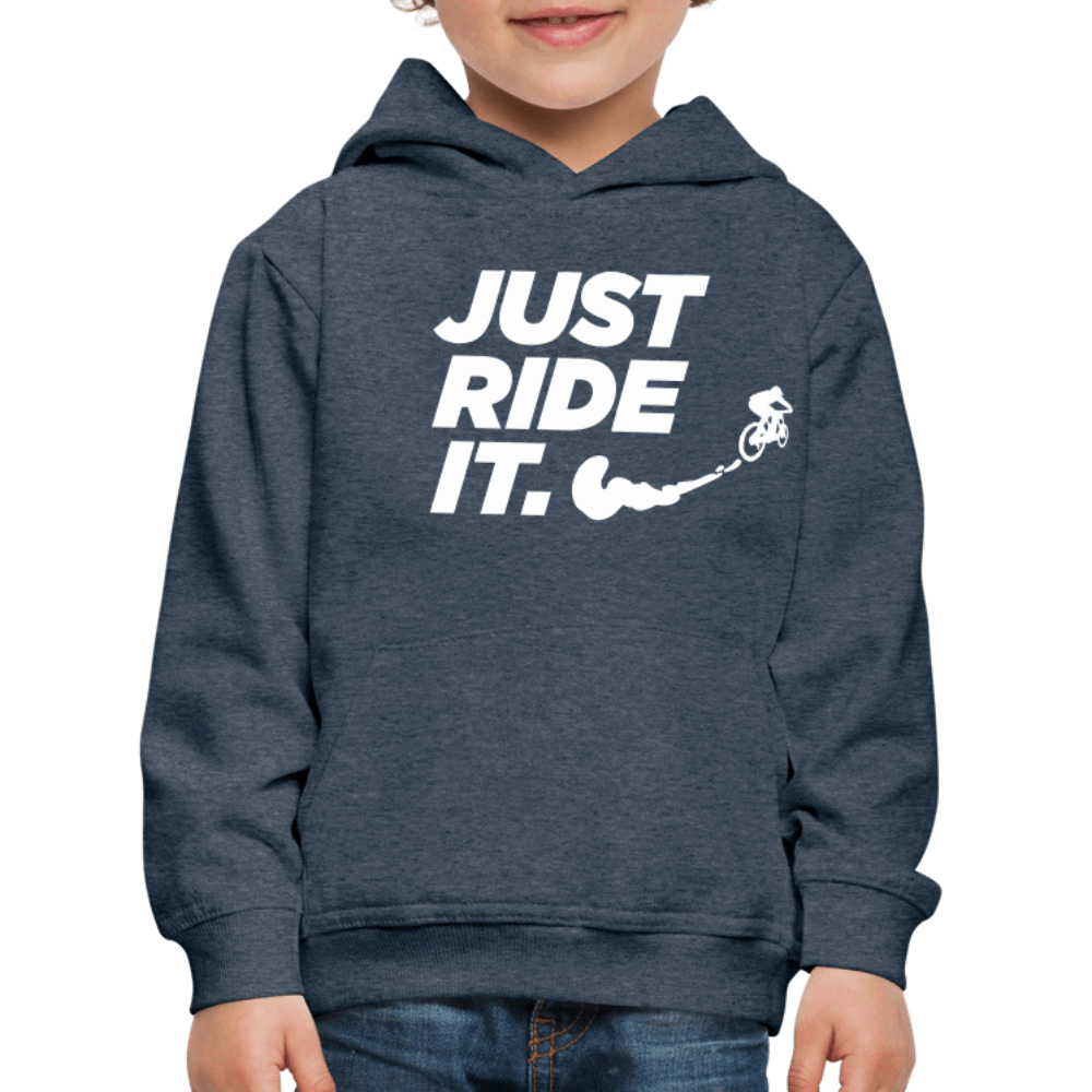 SPOD Kinder Premium Hoodie JUST RIDE IT - Kinder Premium Hoodie E-Bike-Community