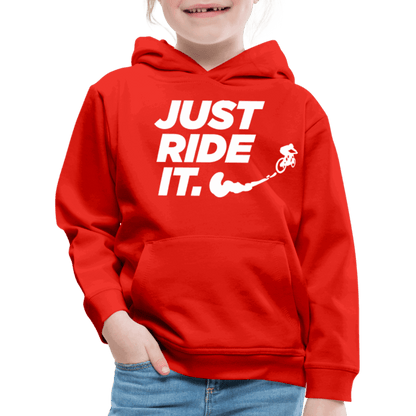 SPOD Kinder Premium Hoodie JUST RIDE IT - Kinder Premium Hoodie E-Bike-Community