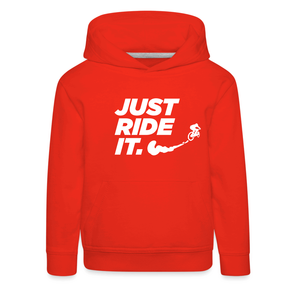 SPOD Kinder Premium Hoodie JUST RIDE IT - Kinder Premium Hoodie E-Bike-Community