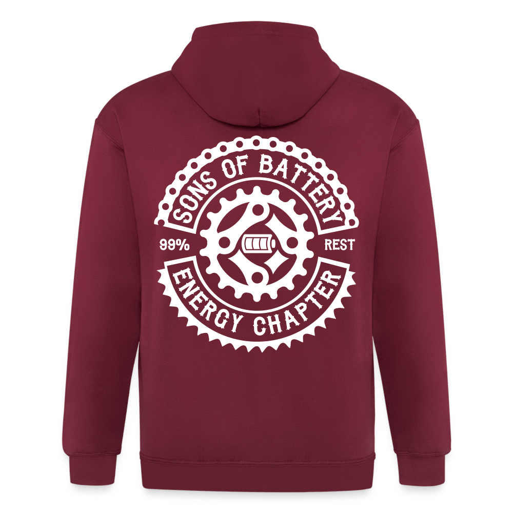 SPOD Männer Heavyweight Kapuzenjacke Maroon / S OG - Männer Heavyweight Kapuzenjacke E-Bike-Community