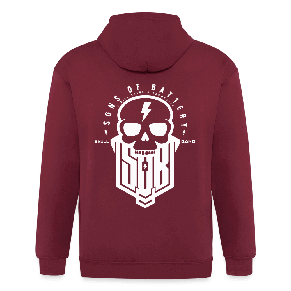 SPOD Männer Heavyweight Kapuzenjacke Maroon / S SoB Skullhead Männer 5XL Kapuzenjacke E-Bike-Community