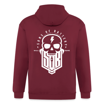 SPOD Männer Heavyweight Kapuzenjacke Maroon / S SoB Skullhead Männer 5XL Kapuzenjacke E-Bike-Community