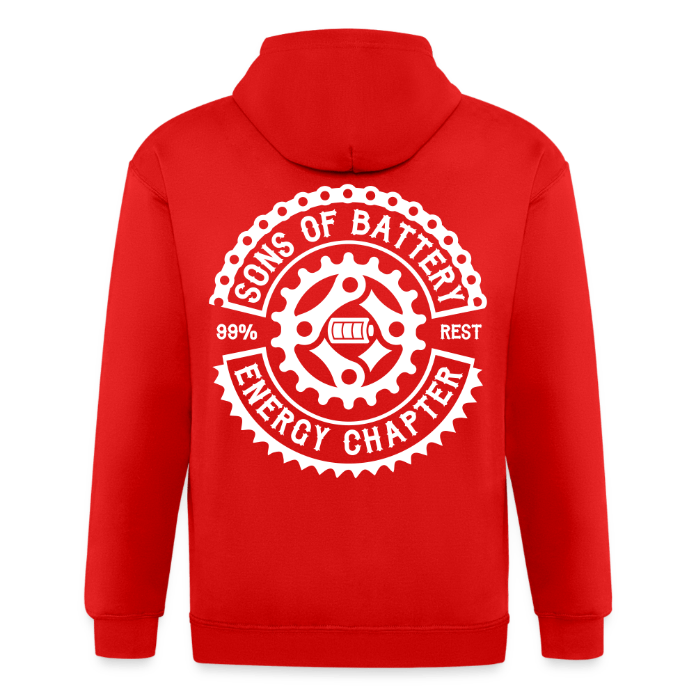 SPOD Männer Heavyweight Kapuzenjacke Rot / S OG - Männer Heavyweight Kapuzenjacke E-Bike-Community