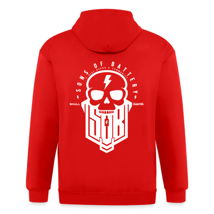 SPOD Männer Heavyweight Kapuzenjacke Rot / S SoB Skullhead Männer 5XL Kapuzenjacke E-Bike-Community