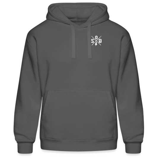 SPOD Männer Kapuzen Sweater von Russell Grau / XS Cross - Männer Kapuzen Sweater von Russell E-Bike-Community