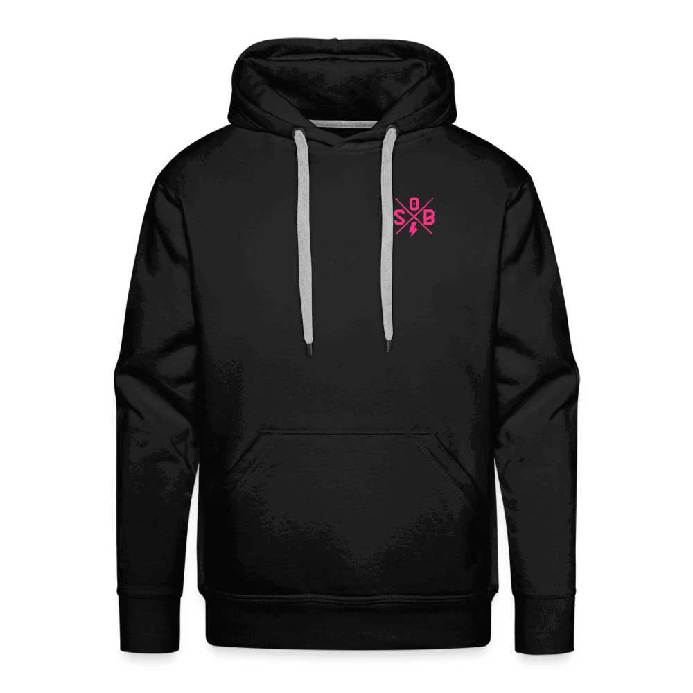 SPOD Männer Premium Hoodie 2 Seiten Cross / Sons OG Neonpink - Kapuzen Sweater E-Bike-Community