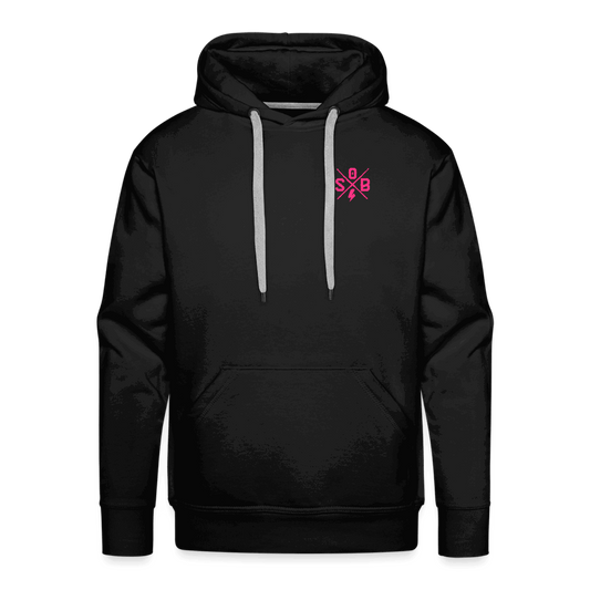 SPOD Männer Premium Hoodie 2 Seiten Cross / Sons OG Neonpink - Kapuzen Sweater E-Bike-Community