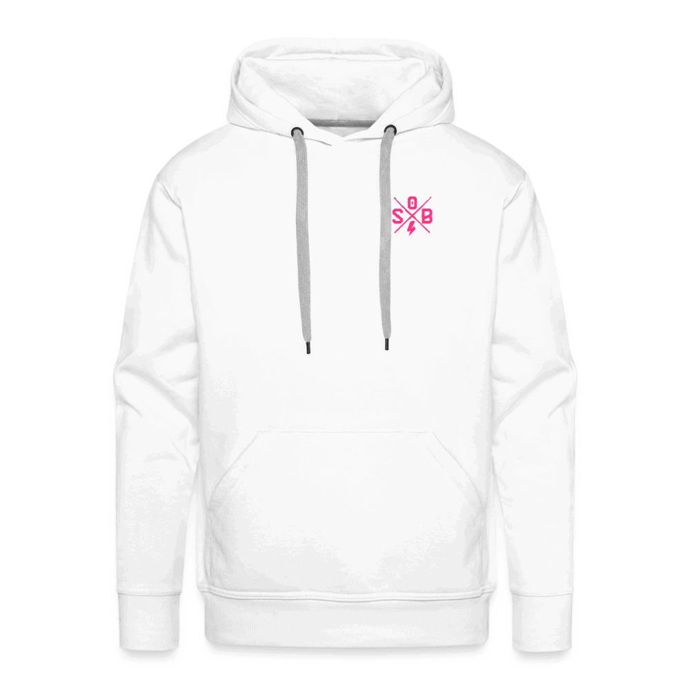 SPOD Männer Premium Hoodie 2 Seiten Cross / Sons OG Neonpink - Kapuzen Sweater E-Bike-Community