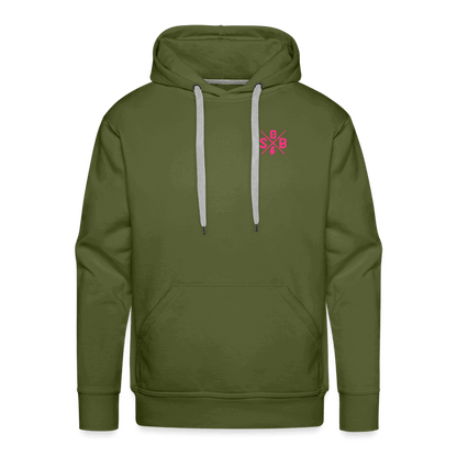 SPOD Männer Premium Hoodie 2 Seiten Cross / Sons OG Neonpink - Kapuzen Sweater E-Bike-Community