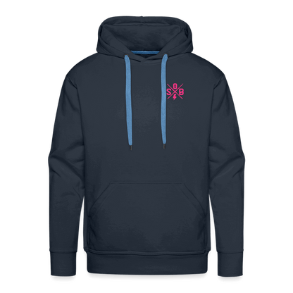 SPOD Männer Premium Hoodie 2 Seiten Cross / Sons OG Neonpink - Kapuzen Sweater E-Bike-Community