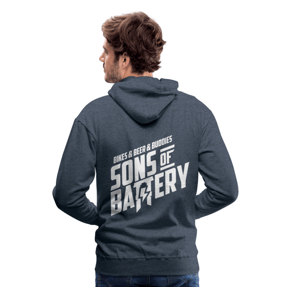 SPOD Männer Premium Hoodie 3B - Backprint - Men’s Premium Hoodie E-Bike-Community