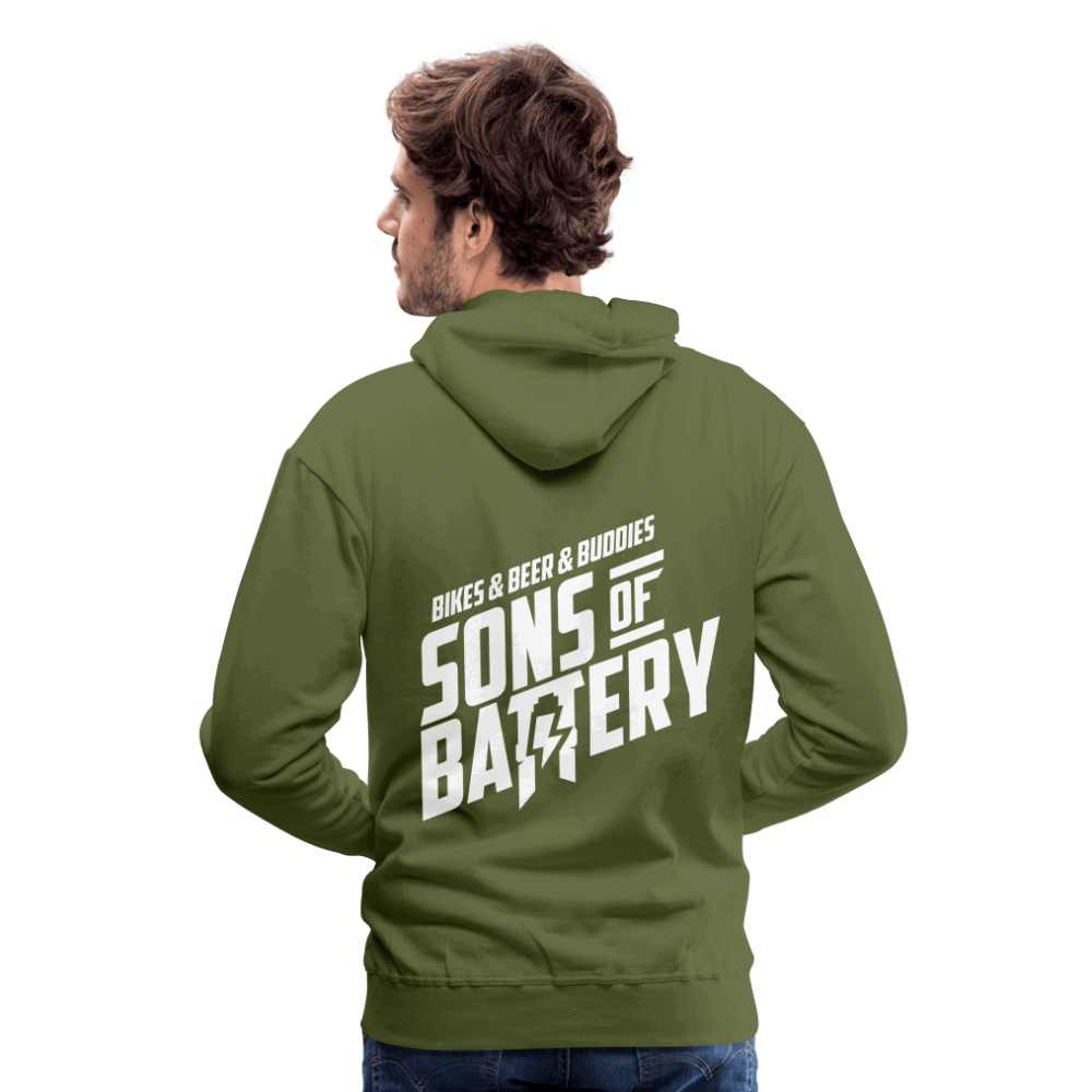 SPOD Männer Premium Hoodie 3B - Backprint - Men’s Premium Hoodie E-Bike-Community