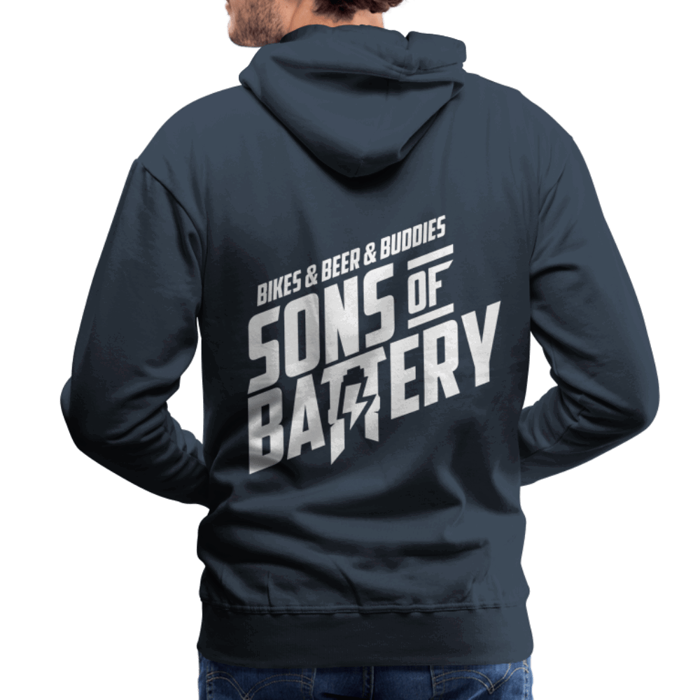 SPOD Männer Premium Hoodie 3B - Backprint - Men’s Premium Hoodie E-Bike-Community