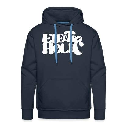 SPOD Männer Premium Hoodie 60s Electroholic - Front Flock - Men’s Premium Hoodie E-Bike-Community