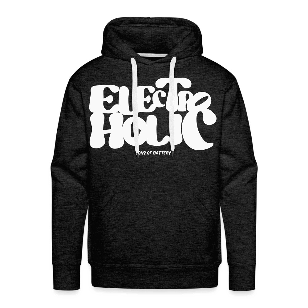 SPOD Männer Premium Hoodie Anthrazit / S 60s Flock - Front - Electroholic - Men’s Premium Hoodie E-Bike-Community