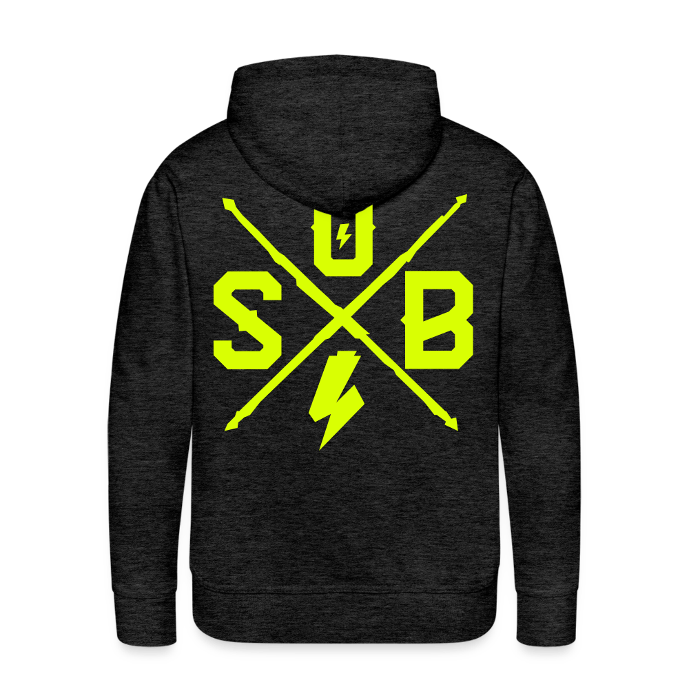 SPOD Männer Premium Hoodie Anthrazit / S Cross - Back - Männer Premium Hoodie E-Bike-Community