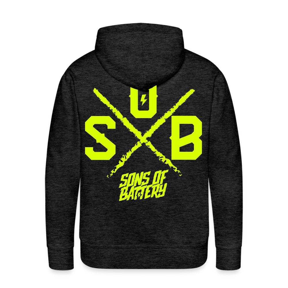 SPOD Männer Premium Hoodie Anthrazit / S Cross -Signature - Back - Männer Premium Hoodie E-Bike-Community