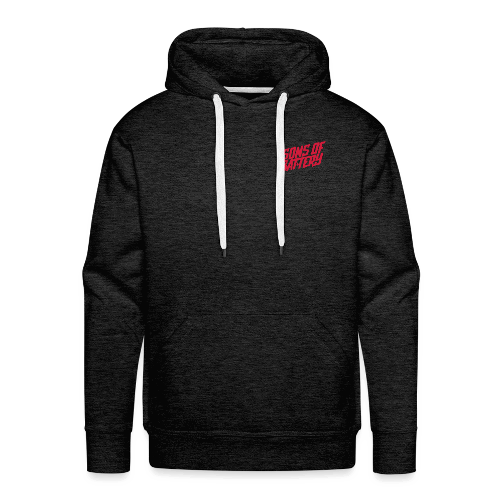 SPOD Männer Premium Hoodie Anthrazit / S Front/Back - Vintage - Redline - Premium Hoodie E-Bike-Community