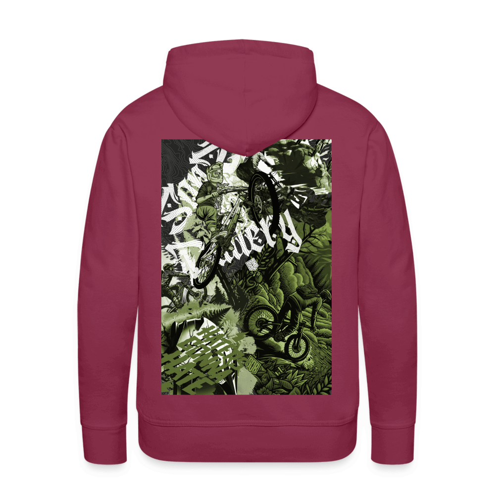 SPOD Männer Premium Hoodie Bordeaux / S Collage beidseitig bedruckt - Men’s Premium Hoodie E-Bike-Community