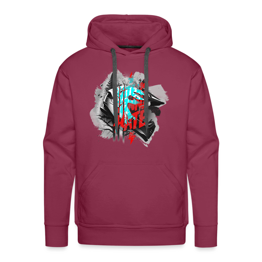 SPOD Männer Premium Hoodie Bordeaux / S Haters gonna Hate Fullface - DTF - Men’s Premium Hoodie E-Bike-Community