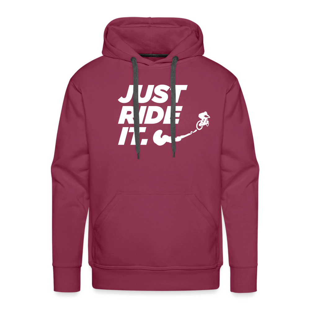 SPOD Männer Premium Hoodie Bordeaux / S Just Ride it - Men’s Premium Hoodie E-Bike-Community