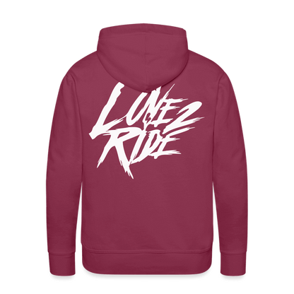 SPOD Männer Premium Hoodie Bordeaux / S Love 2 Ride / ❤️ Men’s Premium Hoodie E-Bike-Community