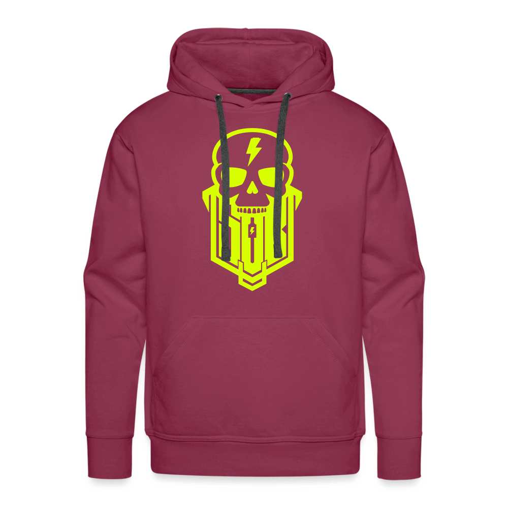 SPOD Männer Premium Hoodie Bordeaux / S Skullgang Neongelb Premium Hoodie E-Bike-Community