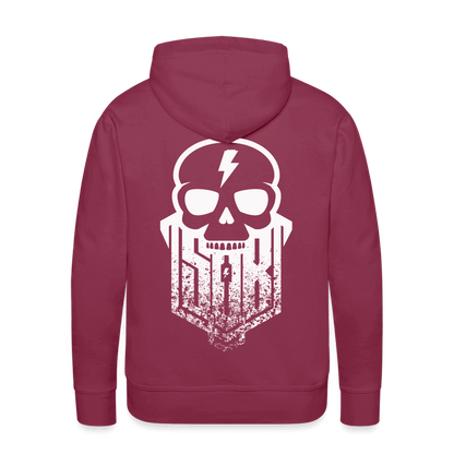 SPOD Männer Premium Hoodie Bordeaux / S Skullgang Vorne / hinten bedruckt - Men’s Premium Hoodie E-Bike-Community