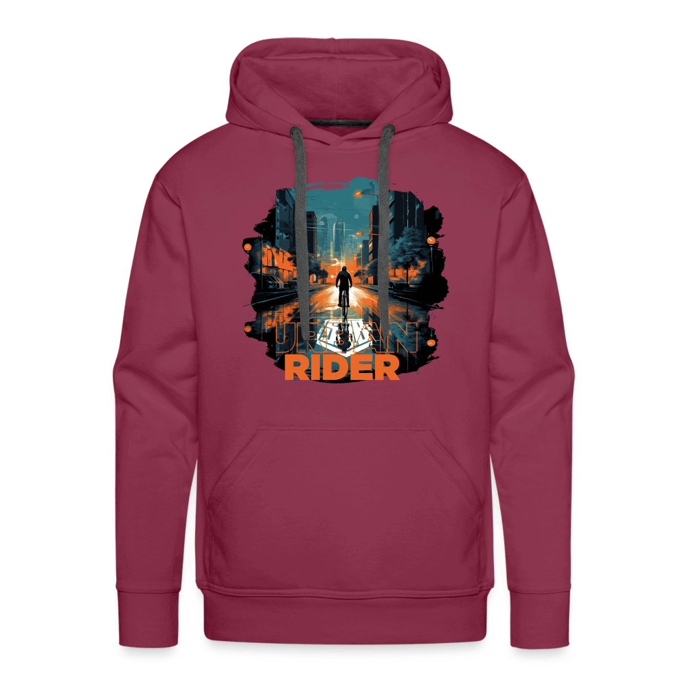 SPOD Männer Premium Hoodie Bordeaux / S Urban Rider - Men’s Premium Hoodie E-Bike-Community