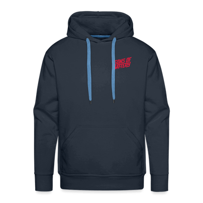 SPOD Männer Premium Hoodie Front/Back - Vintage - Redline - Premium Hoodie E-Bike-Community