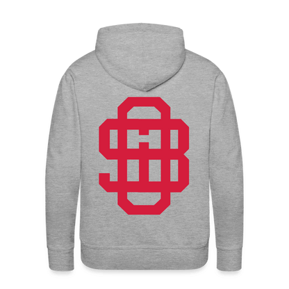 SPOD Männer Premium Hoodie Front/Back - Vintage - Redline - Premium Hoodie E-Bike-Community