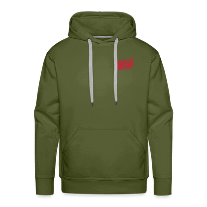 SPOD Männer Premium Hoodie Front/Back - Vintage - Redline - Premium Hoodie E-Bike-Community