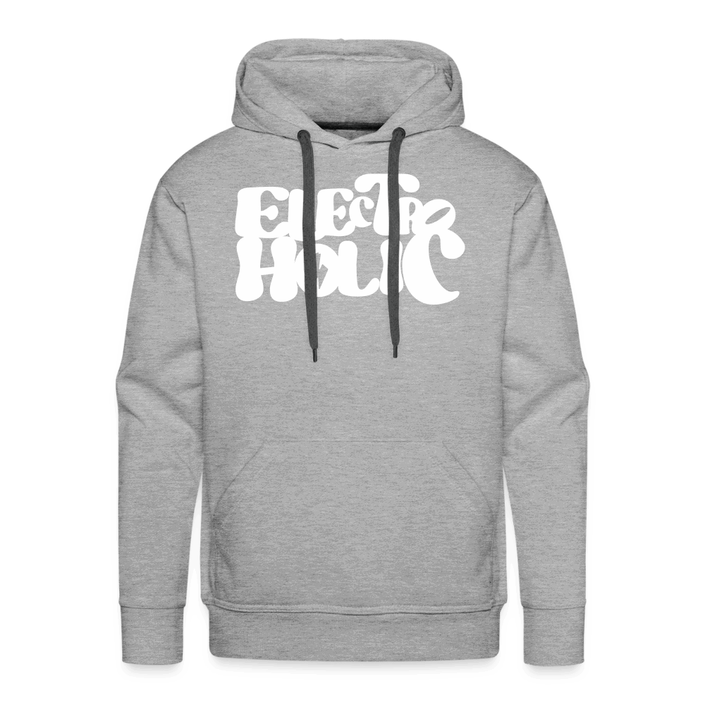 SPOD Männer Premium Hoodie Grau meliert / S 60s Electroholic - Front Flock - Men’s Premium Hoodie E-Bike-Community