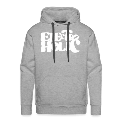 SPOD Männer Premium Hoodie Grau meliert / S 60s Electroholic - Front Flock - Men’s Premium Hoodie E-Bike-Community