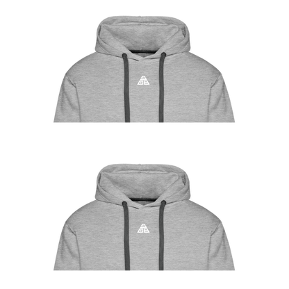 SPOD Männer Premium Hoodie Grau meliert / S Collage beidseitig bedruckt - Men’s Premium Hoodie E-Bike-Community