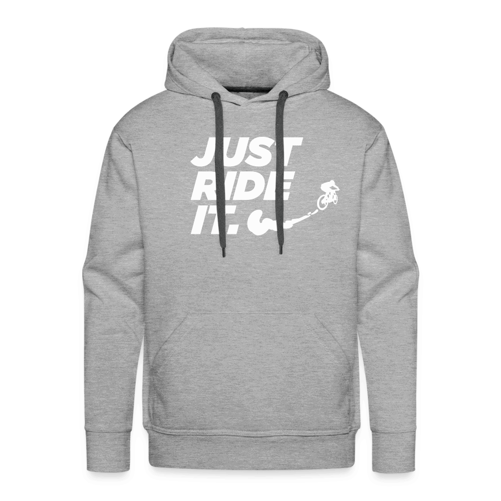 SPOD Männer Premium Hoodie Grau meliert / S Just Ride it - Men’s Premium Hoodie E-Bike-Community