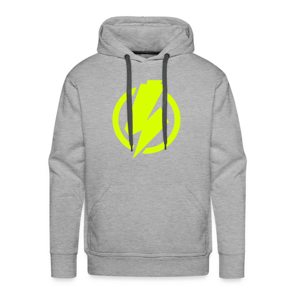 SPOD Männer Premium Hoodie Grau meliert / S Lightning - Männer Premium Hoodie E-Bike-Community