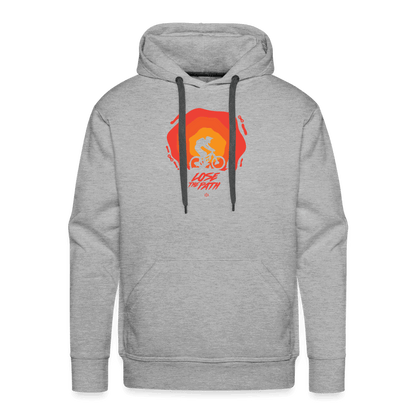 SPOD Männer Premium Hoodie Grau meliert / S LOSE THE PATH - CREATE YOUR OWN ADVENTURE! Premium Hoodie E-Bike-Community