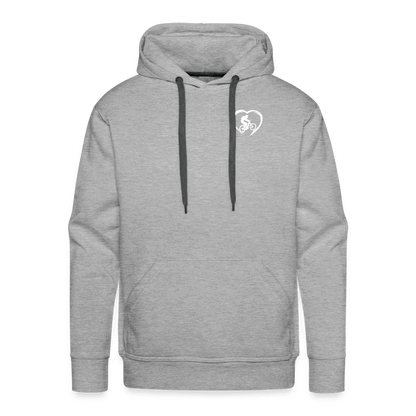 SPOD Männer Premium Hoodie Grau meliert / S Love 2 Ride / ❤️ Men’s Premium Hoodie E-Bike-Community