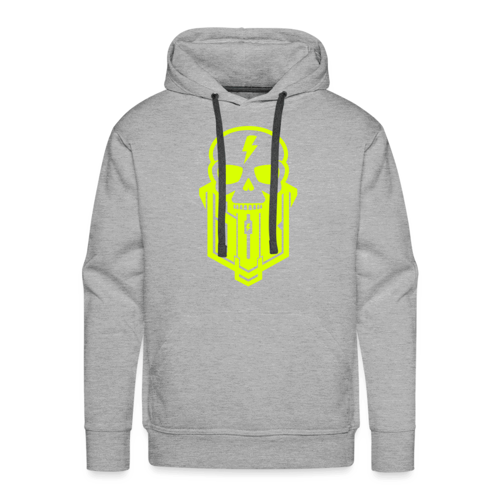 SPOD Männer Premium Hoodie Grau meliert / S Skullgang Neongelb Premium Hoodie E-Bike-Community