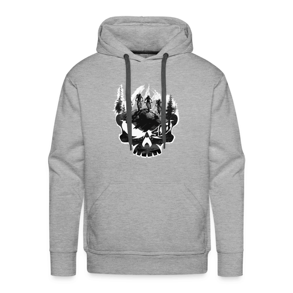 SPOD Männer Premium Hoodie Grau meliert / S Skullgang Rider - Premium Hoodie E-Bike-Community