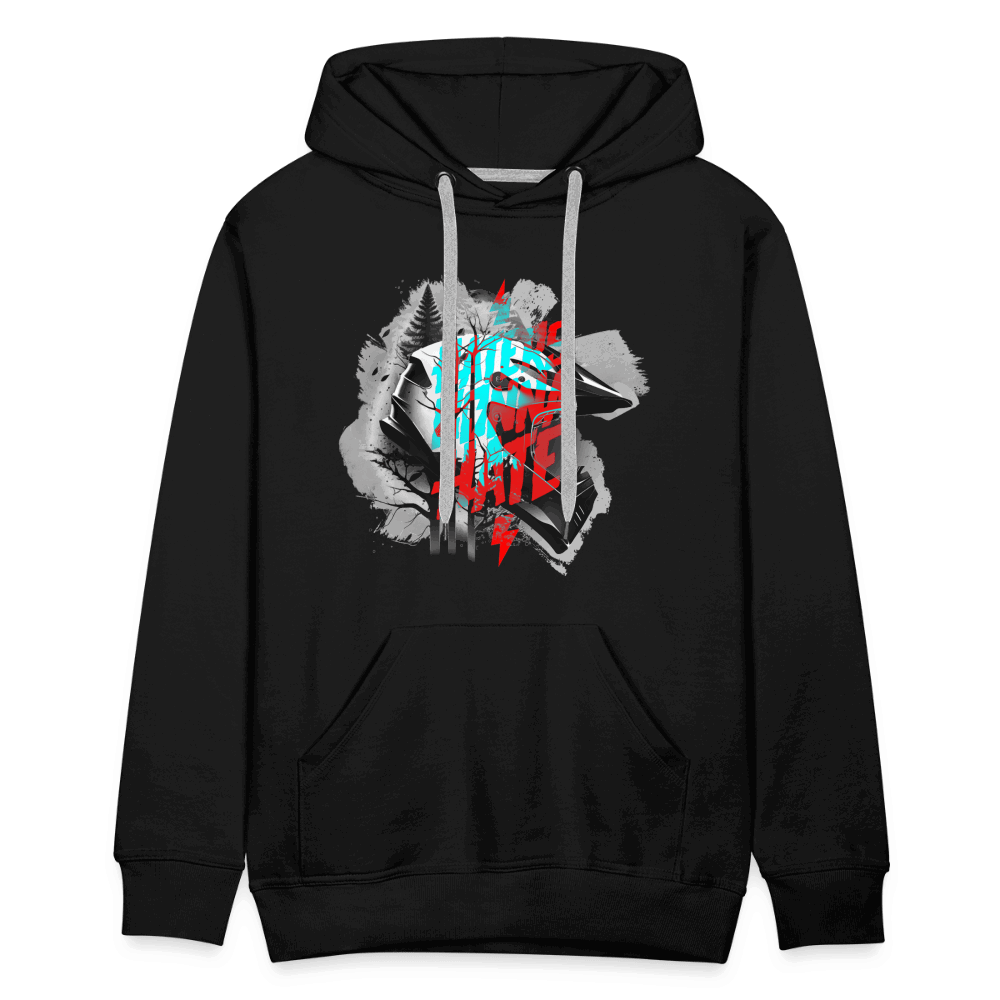 SPOD Männer Premium Hoodie Haters gonna Hate Fullface - DTF - Men’s Premium Hoodie E-Bike-Community