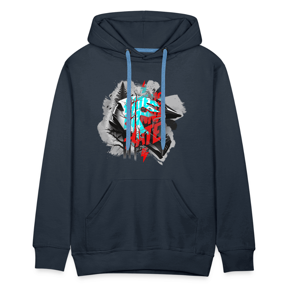 SPOD Männer Premium Hoodie Haters gonna Hate Fullface - DTF - Men’s Premium Hoodie E-Bike-Community