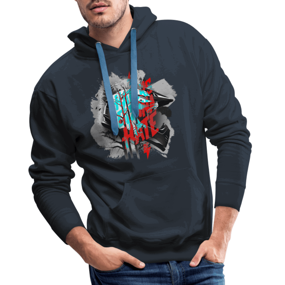 SPOD Männer Premium Hoodie Haters gonna Hate Fullface - DTF - Men’s Premium Hoodie E-Bike-Community