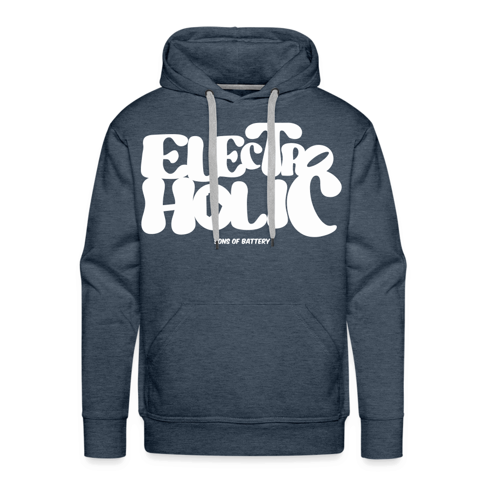 SPOD Männer Premium Hoodie Jeansblau / S 60s Flock - Front - Electroholic - Men’s Premium Hoodie E-Bike-Community