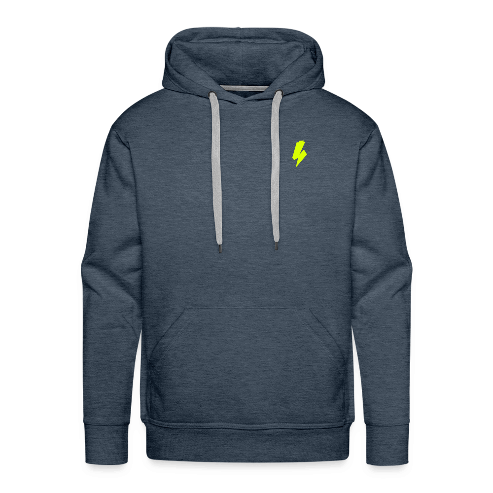 SPOD Männer Premium Hoodie Jeansblau / S Flash - Men’s Premium Hoodie E-Bike-Community