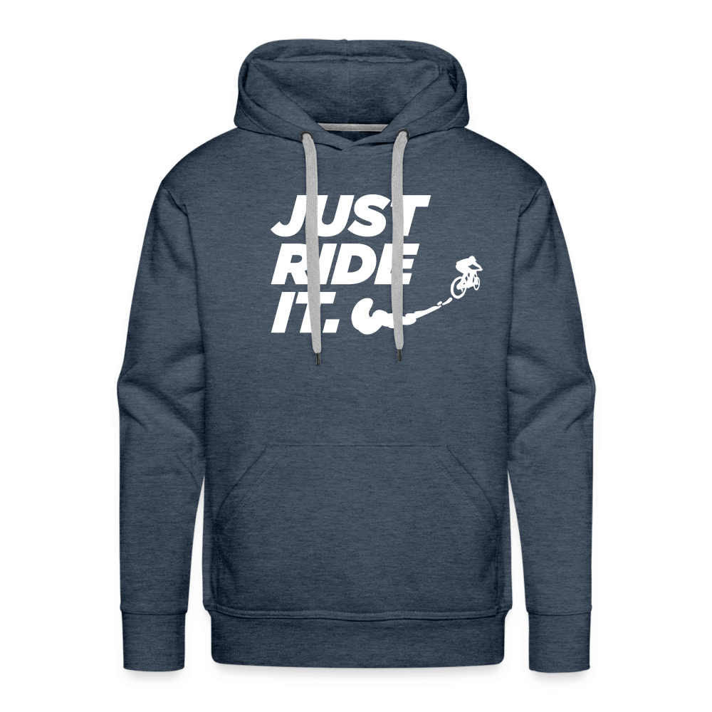 SPOD Männer Premium Hoodie Jeansblau / S Just Ride it - Men’s Premium Hoodie E-Bike-Community