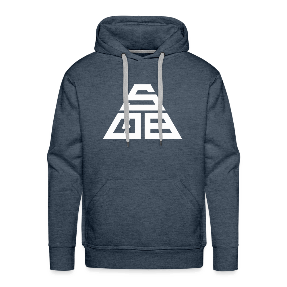 SPOD Männer Premium Hoodie Jeansblau / S Triangle - Men’s Premium Hoodie E-Bike-Community