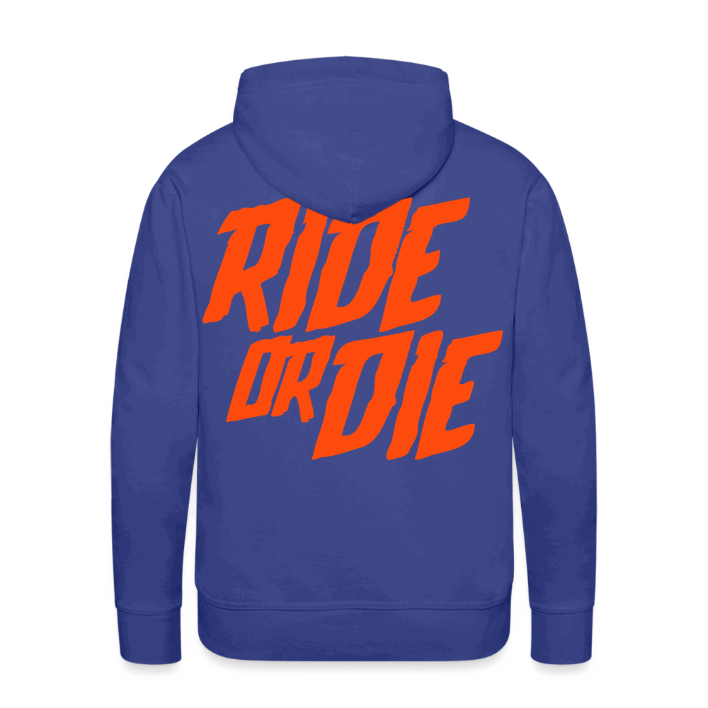 SPOD Männer Premium Hoodie Königsblau / S Ride or Die - Neonorange - Men’s Premium Hoodie E-Bike-Community