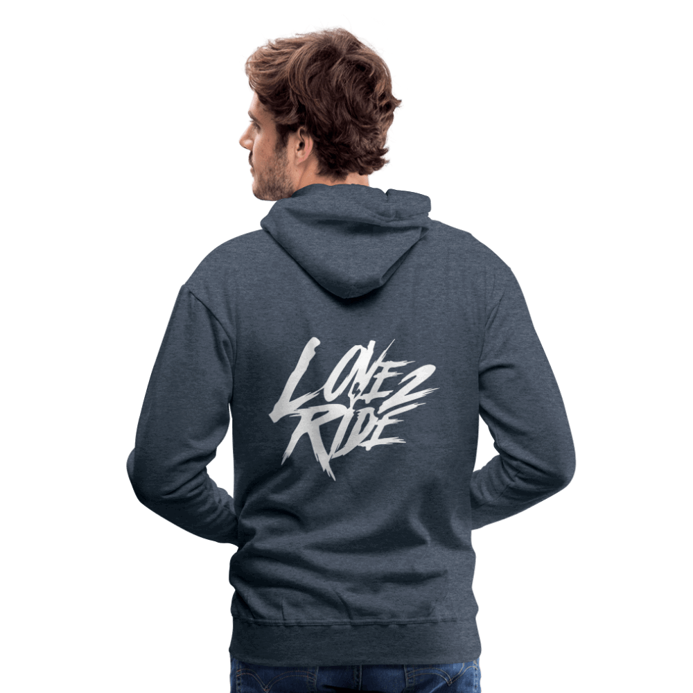 SPOD Männer Premium Hoodie Love 2 Ride - Front/Back Men’s Premium Hoodie E-Bike-Community